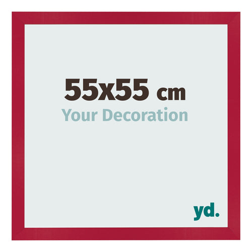 Marco de Fotos 55x55cm Rojo MDF Bologna Delantera Tamano | Yourdecoration.es