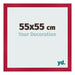 Marco de Fotos 55x55cm Rojo MDF Bologna Delantera Tamano | Yourdecoration.es