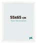 Marco de Fotos 55x65 cm Blanco Brillante MDF Bologna Delantera Tamano | Yourdecoration.es