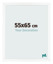 Marco de Fotos 55x65 cm Blanco Mate MDF Bologna Delantera Tamano | Yourdecoration.es
