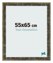 Marco de Fotos 55x65cm Azul Y Dorado Fusionado MDF Pisa Delantera Tamano | Yourdecoration.es