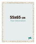Marco de Fotos 55x65cm Blanco Vintage MDF Bologna Delantera Tamano | Yourdecoration.es