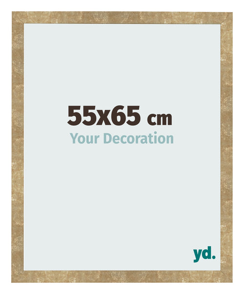 Marco de Fotos 55x65cm Dorado Antiguo MDF Bologna Delantera Tamano | Yourdecoration.es