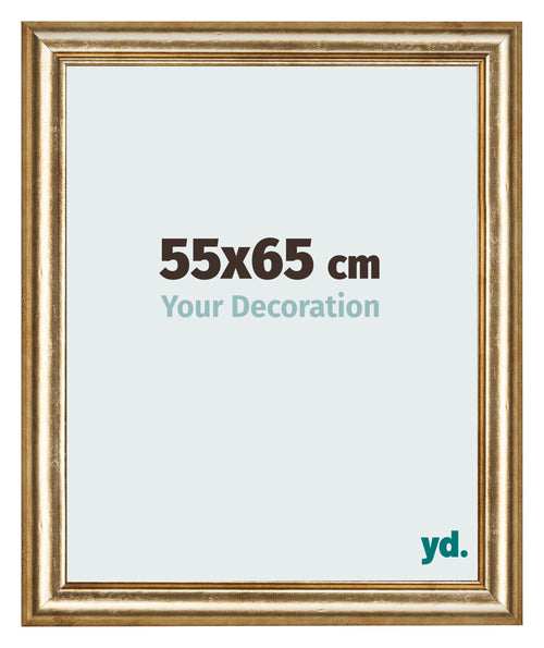 Marco de Fotos 55x65cm Dorado Antiguo MDF Lazio Delantera Tamano | Yourdecoration.es
