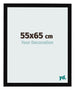Marco de Fotos 55x65cm Negro Brillante MDF Bologna Delantera Tamano | Yourdecoration.es