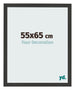 Marco de Fotos 55x65cm Negro Grano De Madera MDF Bologna Delantera Tamano | Yourdecoration.es
