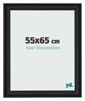 Marco de Fotos 55x65cm Negro Grano De Madera MDF Lazio Delantera Tamano | Yourdecoration.es