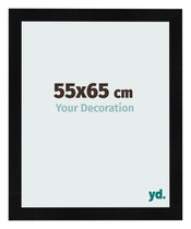 Marco de Fotos 55x65cm Negro Plateado Pulido MDF Pisa Delantera Tamano | Yourdecoration.es