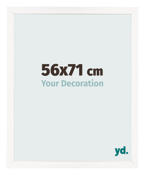 Marco de Fotos 56x71 cm Blanco Brillante MDF Bologna Delantera Tamano | Yourdecoration.es