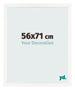 Marco de Fotos 56x71 cm Blanco Brillante MDF Bologna Delantera Tamano | Yourdecoration.es