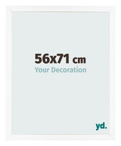 Marco de Fotos 56x71 cm Blanco Mate MDF Bologna Delantera Tamano | Yourdecoration.es