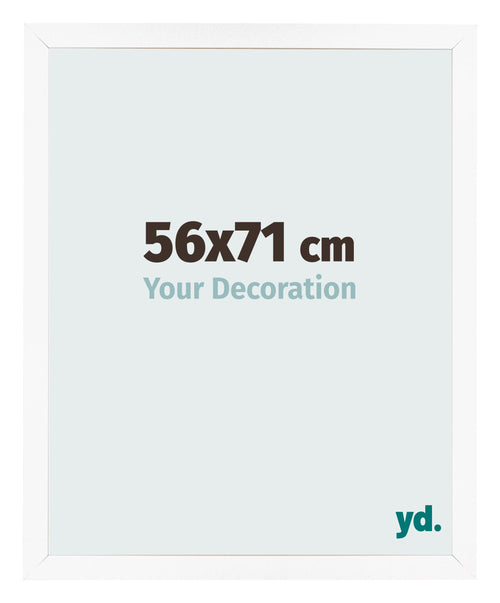 Marco de Fotos 56x71 cm Blanco Mate MDF Bologna Delantera Tamano | Yourdecoration.es