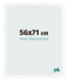 Marco de Fotos 56x71 cm Blanco Mate MDF Bologna Delantera Tamano | Yourdecoration.es