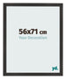Marco de Fotos 56x71 cm Negro Mate MDF Bologna Delantera Tamano | Yourdecoration.es