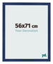 Marco de Fotos 56x71cm Azul Oscuro Barrido MDF Bologna Delantera Tamano | Yourdecoration.es