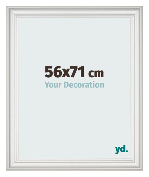 Marco de Fotos 56x71cm Blanco Barrido MDF Lazio Delantera Tamano | Yourdecoration.es