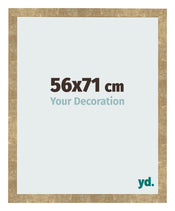 Marco de Fotos 56x71cm Dorado Antiguo MDF Bologna Delantera Tamano | Yourdecoration.es