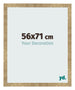 Marco de Fotos 56x71cm Dorado Antiguo MDF Bologna Delantera Tamano | Yourdecoration.es