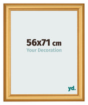 Marco de Fotos 56x71cm Dorado Matte MDF Lazio Delantera Tamano | Yourdecoration.es