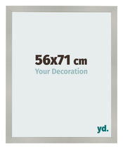 Marco de Fotos 56x71cm Plateado Mate MDF Bologna Delantera Tamano | Yourdecoration.es
