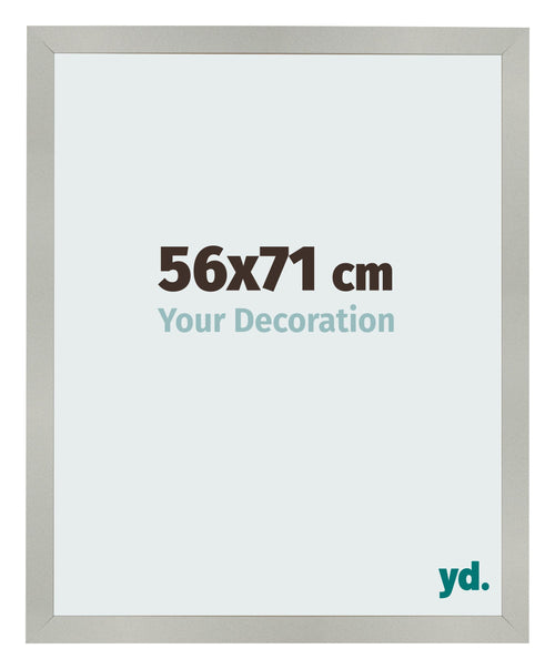 Marco de Fotos 56x71cm Plateado Mate MDF Bologna Delantera Tamano | Yourdecoration.es