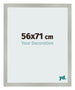 Marco de Fotos 56x71cm Plateado Mate MDF Bologna Delantera Tamano | Yourdecoration.es