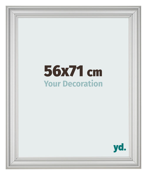 Marco de Fotos 56x71cm Plateado Mate MDF Lazio Delantera Tamano | Yourdecoration.es