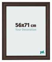 Marco de Fotos 56x71cm Roble Oscuro MDF Lazio Delantera Tamano | Yourdecoration.es