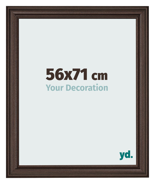 Marco de Fotos 56x71cm Roble Oscuro MDF Lazio Delantera Tamano | Yourdecoration.es