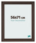 Marco de Fotos 56x71cm Roble Oscuro MDF Lazio Delantera Tamano | Yourdecoration.es