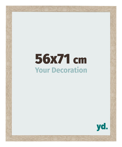 Marco de Fotos 56x71cm Roble Sonoma MDF Bologna Delantera Tamano | Yourdecoration.es