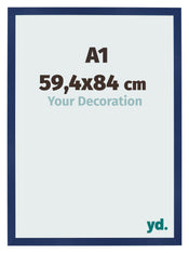 Marco de Fotos 59 4x84cm A1 Azul Oscuro Barrido MDF Bologna Delantera Tamano | Yourdecoration.es