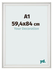 Marco de Fotos 59 4x84cm A1 Blanco Barrido MDF Lazio Delantera Tamano | Yourdecoration.es