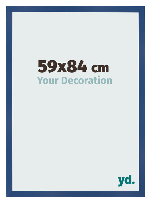 Marco de Fotos 59x84 cm Azul Oscuro MDF Bologna Delantera Tamano | Yourdecoration.es