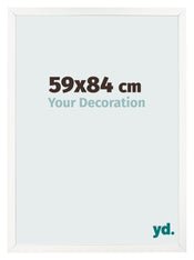 Marco de Fotos 59x84 cm Blanco Brillante MDF Bologna Delantera Tamano | Yourdecoration.es