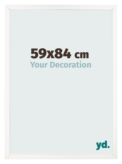 Marco de Fotos 59x84 cm Blanco Brillante MDF Bologna Delantera Tamano | Yourdecoration.es