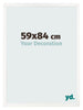 Marco de Fotos 59x84 cm Blanco Brillante MDF Bologna Delantera Tamano | Yourdecoration.es