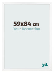 Marco de Fotos 59x84 cm Blanco Mate MDF Bologna Delantera Tamano | Yourdecoration.es