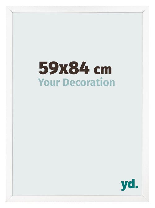 Marco de Fotos 59x84 cm Blanco Mate MDF Bologna Delantera Tamano | Yourdecoration.es