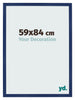 Marco de Fotos 59x84cm Azul Oscuro Barrido MDF Bologna Delantera Tamano | Yourdecoration.es