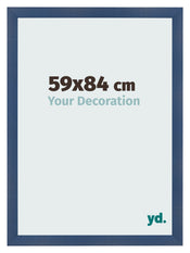 Marco de Fotos 59x84cm Azul Oscuro Barrido MDF Pisa Delantera Tamano | Yourdecoration.es