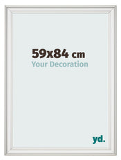 Marco de Fotos 59x84cm Blanco Barrido MDF Lazio Delantera Tamano | Yourdecoration.es