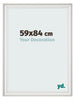 Marco de Fotos 59x84cm Blanco Barrido MDF Lazio Delantera Tamano | Yourdecoration.es
