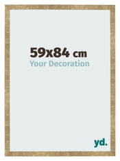 Marco de Fotos 59x84cm Dorado Antiguo MDF Bologna Delantera Tamano | Yourdecoration.es