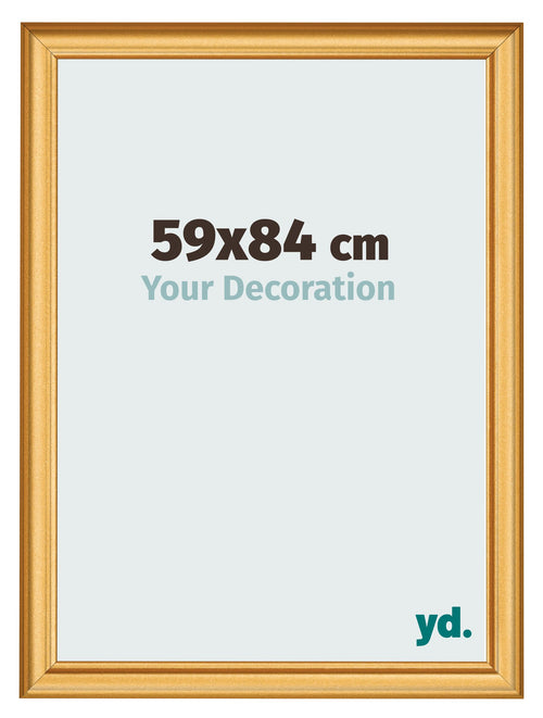 Marco de Fotos 59x84cm Dorado Matte MDF Lazio Delantera Tamano | Yourdecoration.es