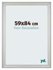 Marco de Fotos 59x84cm Plateado Mate MDF Lazio Delantera Tamano | Yourdecoration.es