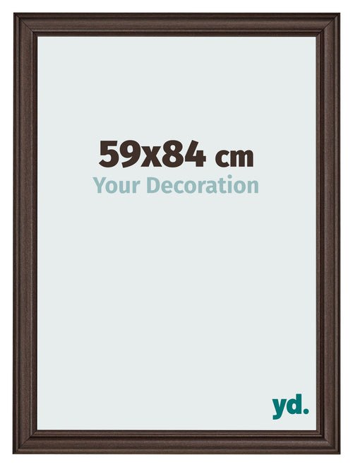 Marco de Fotos 59x84cm Roble Oscuro MDF Lazio Delantera Tamano | Yourdecoration.es