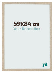 Marco de Fotos 59x84cm Roble Sonoma MDF Bologna Delantera Tamano | Yourdecoration.es