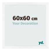 Marco de Fotos 60x60 cm Blanco Brillante MDF Bologna Delantera Tamano | Yourdecoration.es