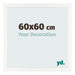 Marco de Fotos 60x60 cm Blanco Brillante MDF Bologna Delantera Tamano | Yourdecoration.es